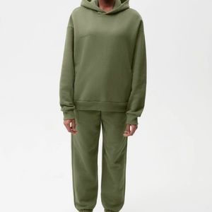 COPY - Pangaia Recycled Cotton Hoodie and Sweatpants XS (Rosemary Green)